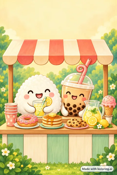 Cover of the sample story Mochi and Boba’s Snack Stand