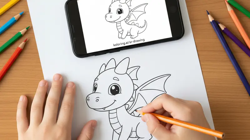 How to Use AR Drawing to Trace Coloring Pages on Paper (Step-by-Step for Kids)