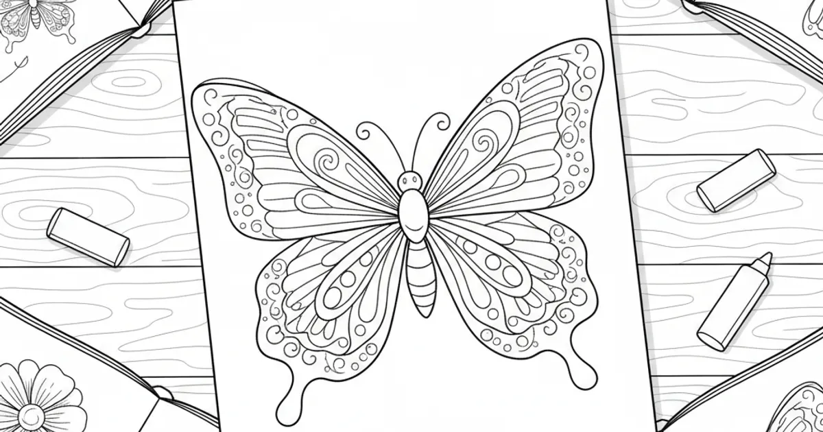 Butterfly Coloring Pages with Beautiful Wing Patterns