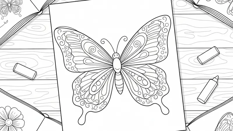 Butterfly Coloring Pages with Beautiful Wing Patterns