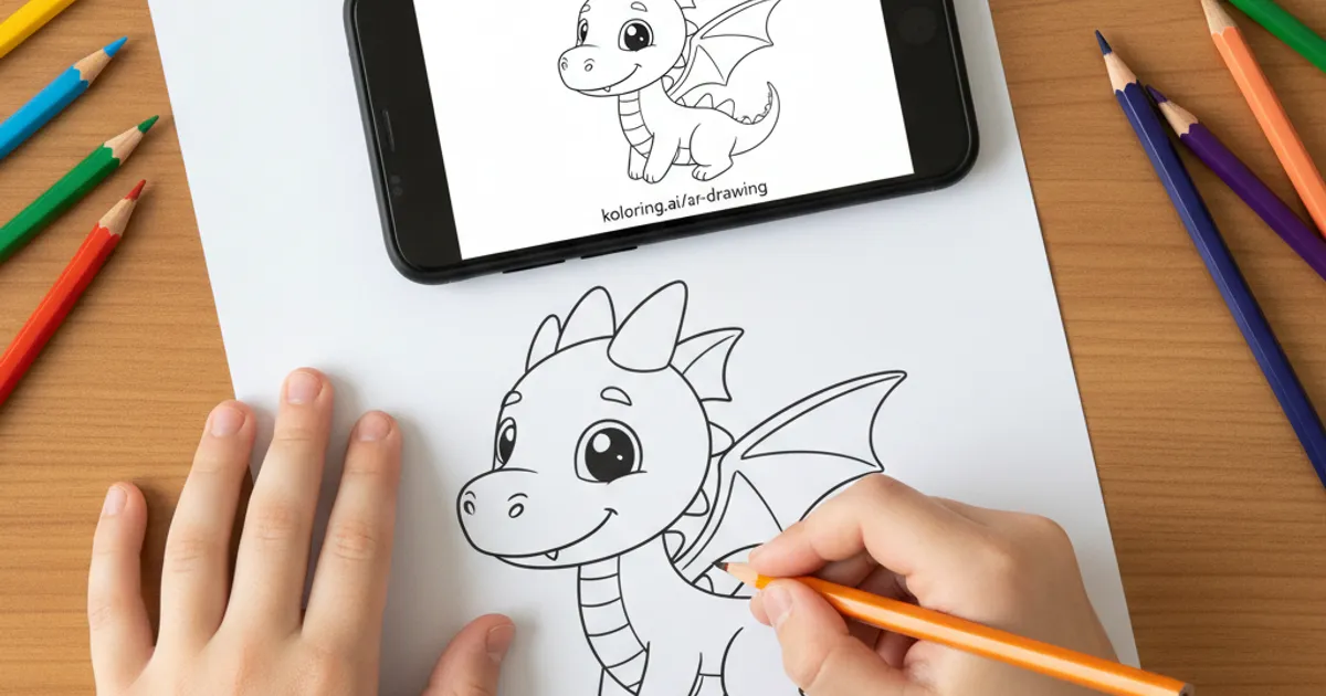 How to Use Camera Trace & Sketch to Trace Coloring Pages on Paper (Step-by-Step for Kids)