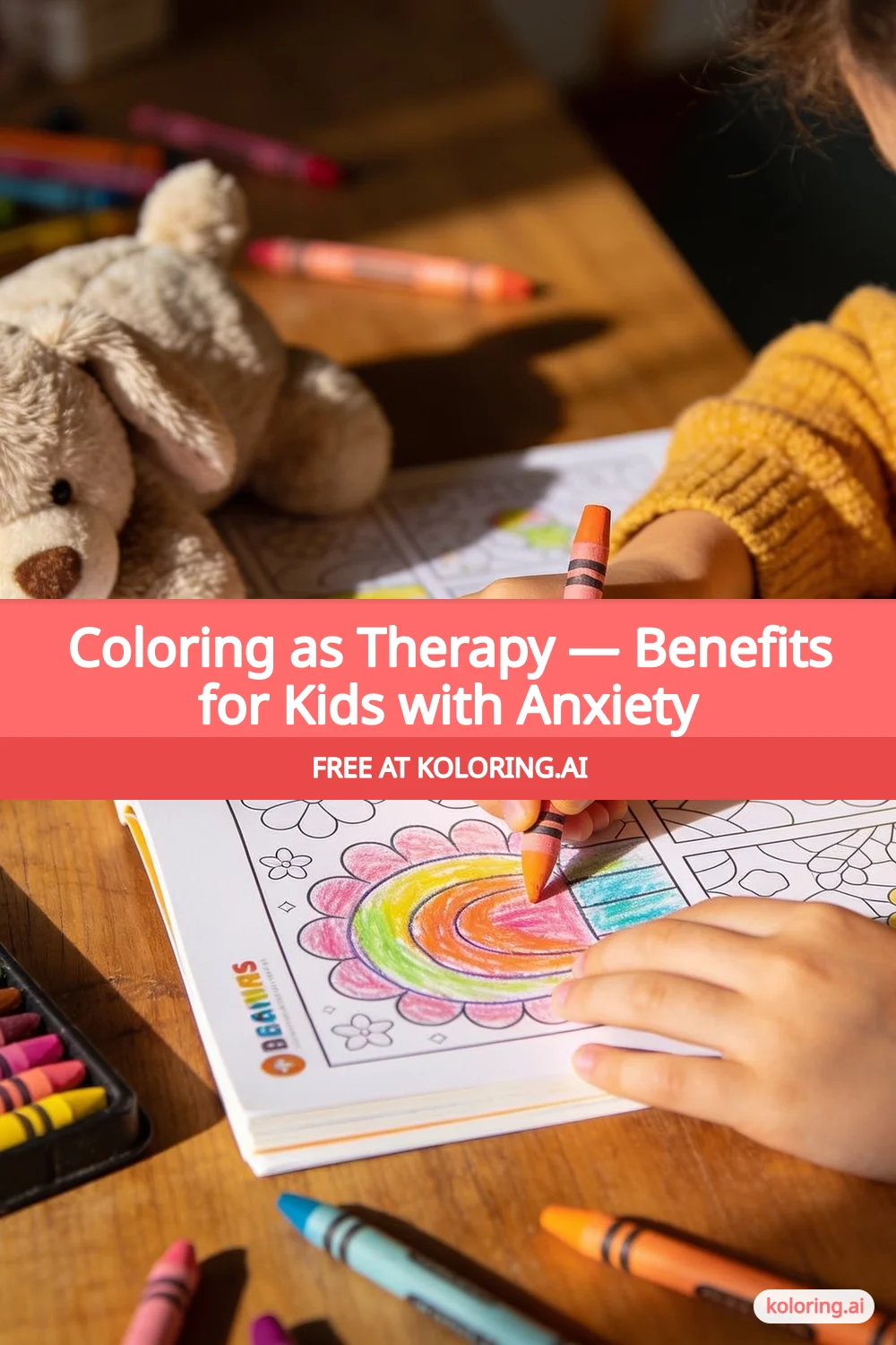 Pin this article: Coloring as Therapy — Benefits for Kids with Anxiety