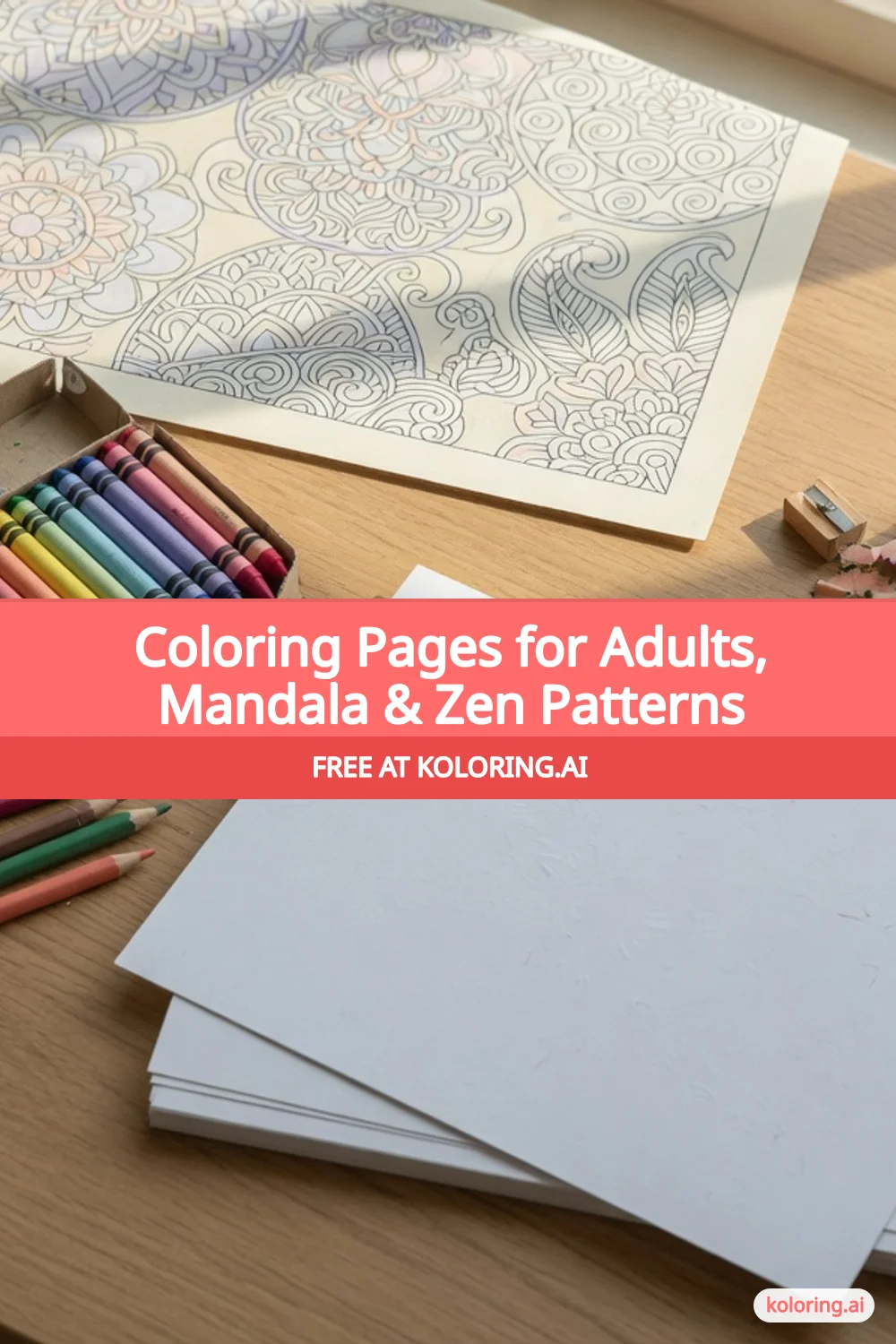 Pin this article: Coloring Pages for Adults, Mandala & Zen Patterns
