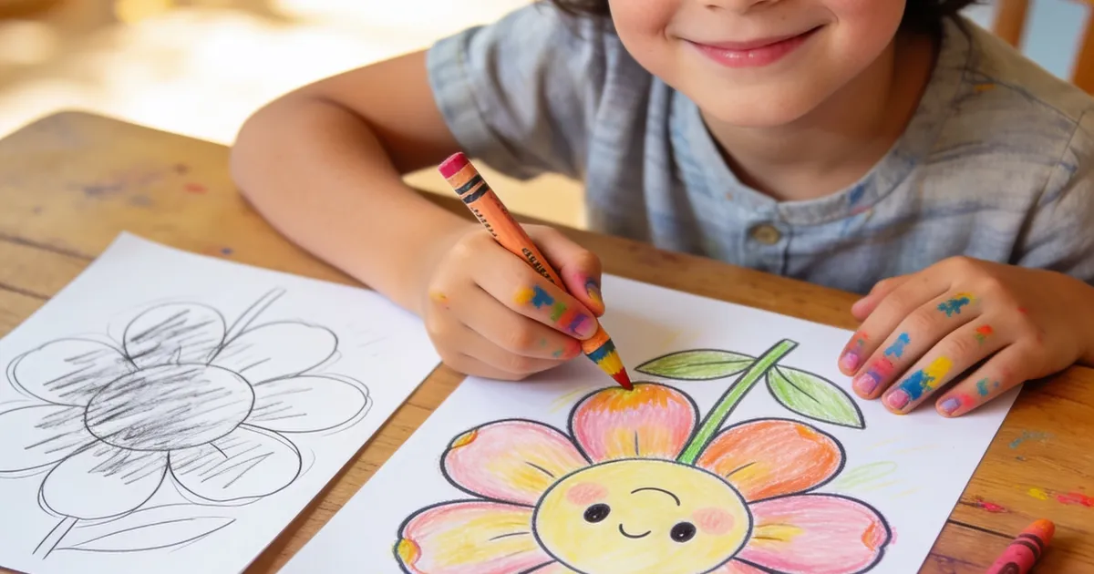 Create Coloring Pages from Kids' Own Drawings
