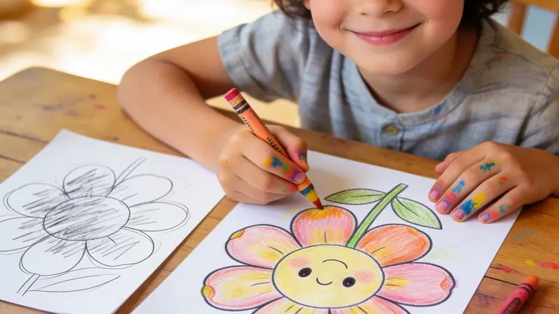 Create Coloring Pages from Kids' Own Drawings