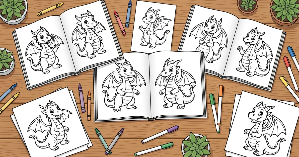Dragon Coloring Pages for Kids Who Love Fantasy