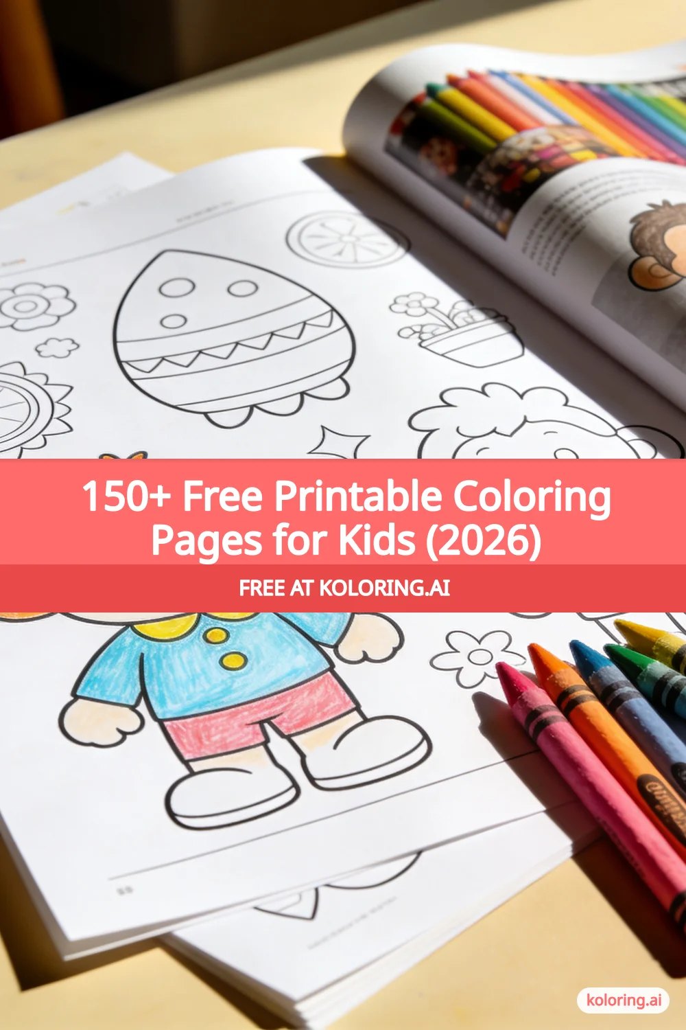Pin this article: 150+ Free Printable Coloring Pages for Kids (2026)