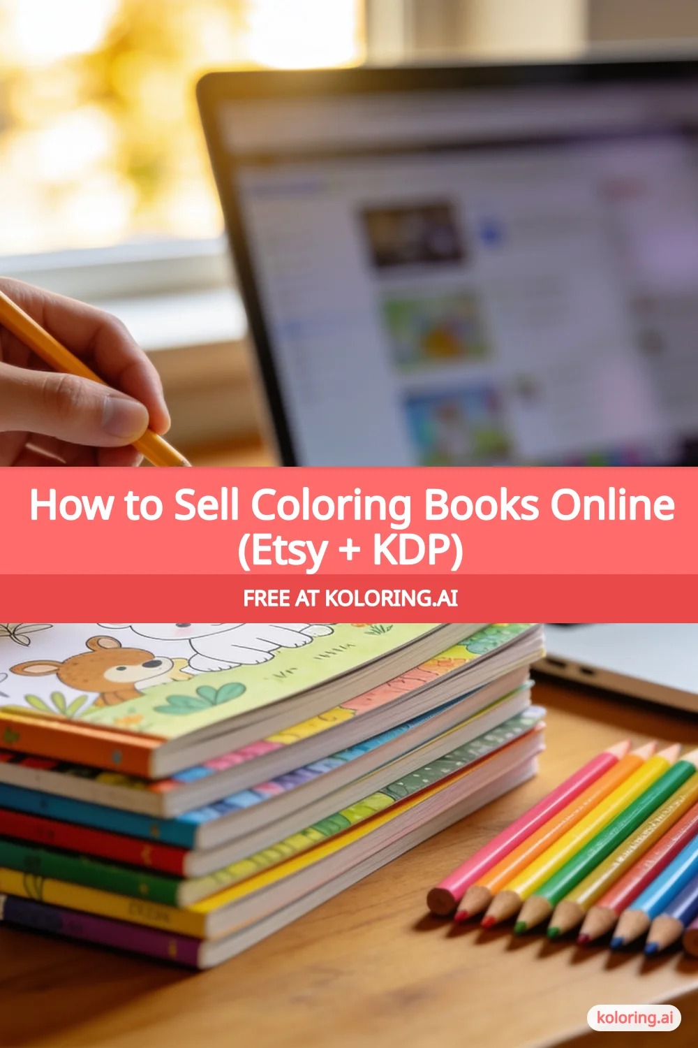 Pin this article: How to Sell Coloring Books Online (Etsy + KDP)