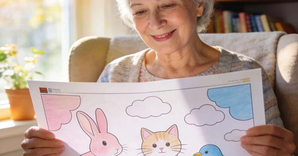Large Print Coloring Pages for Seniors