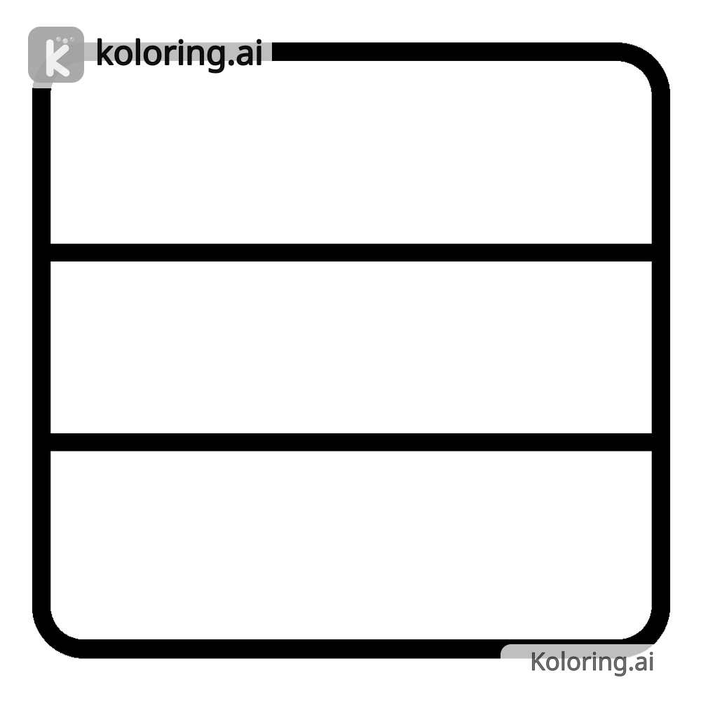 Black and white coloring page of austria flag