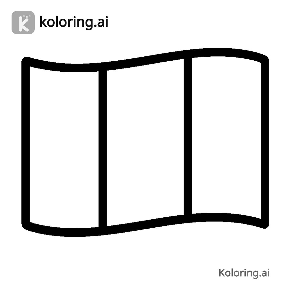 Black and white coloring page of italy flag