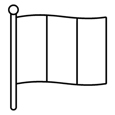 Black and white coloring page of peru flag