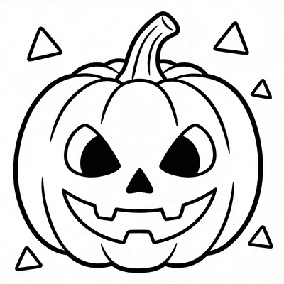 Jack-o-lantern with a Spooky Face