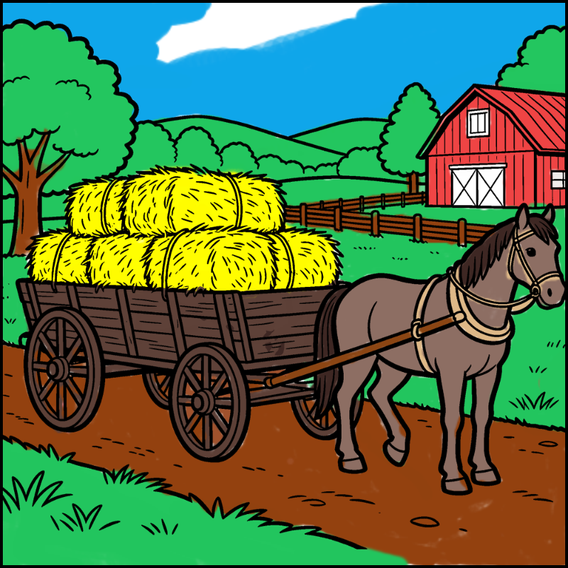 Hay Ride Through the Countryside